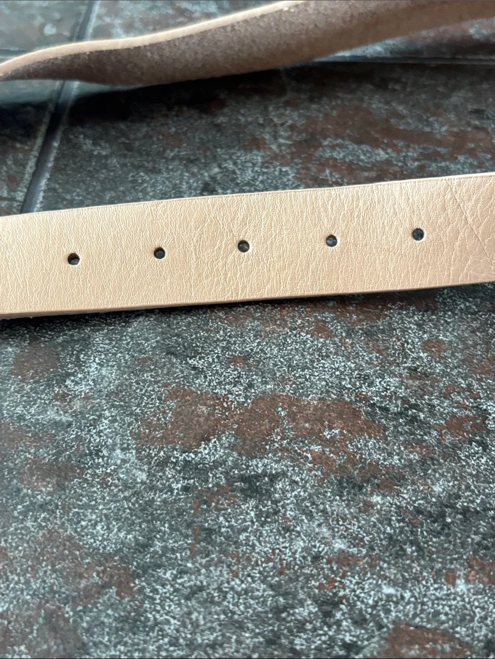 J. Crew Nude/Tan Leather Belt with Gold Buckle and Accents - Picture 6 of 8